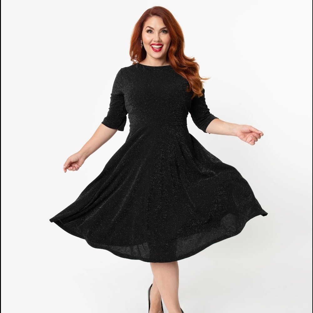 Black Sparkle 50’s Nicole dress by Unique Vintage